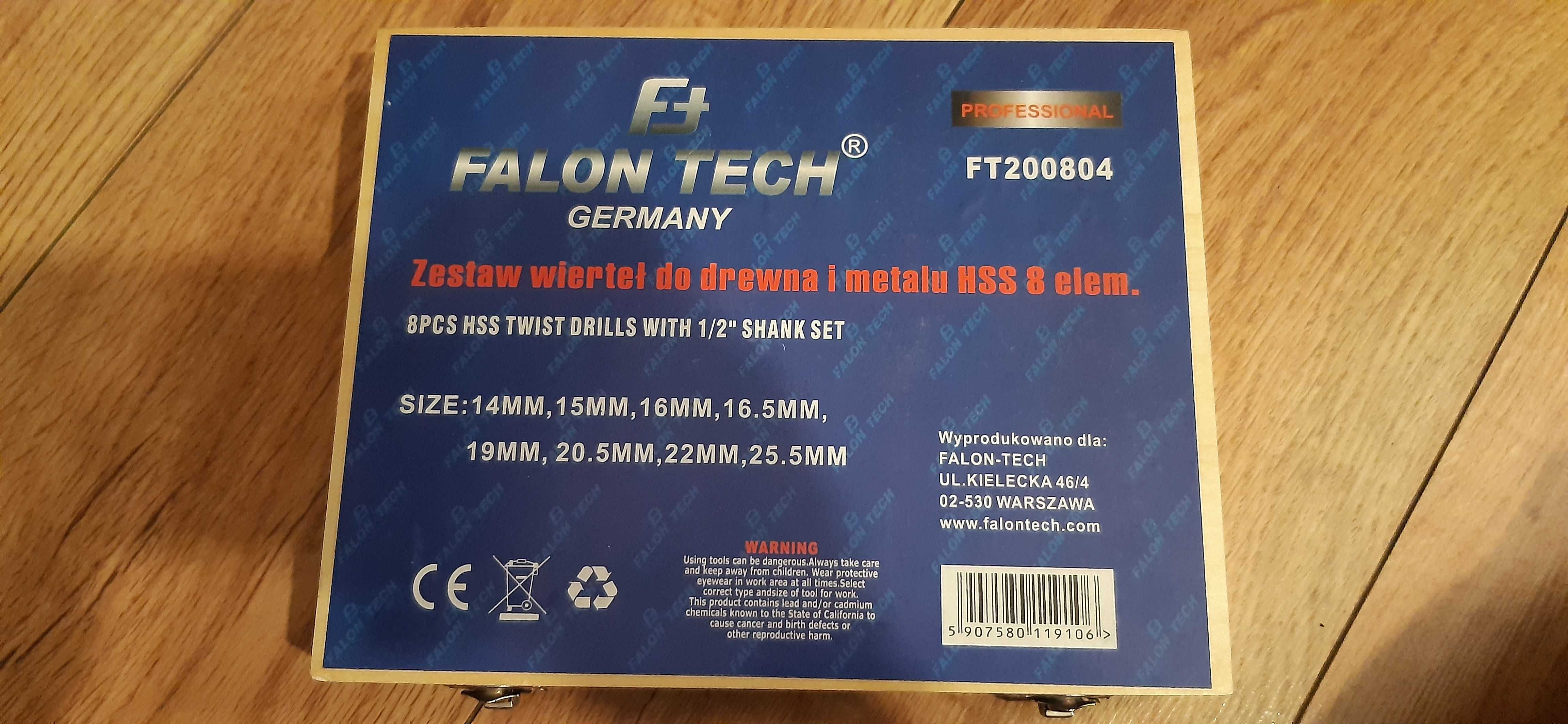 Wiertła do metalu Falon-Tech  8 sztuk nowe