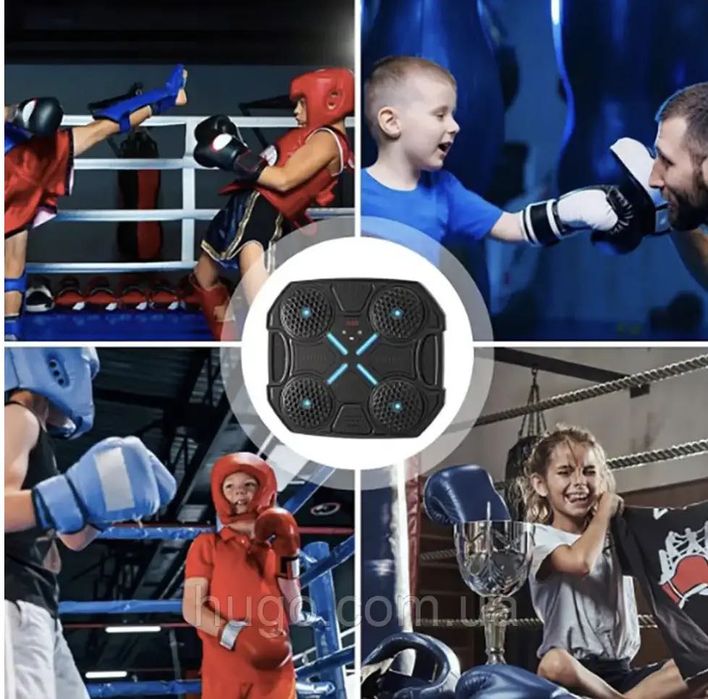 Мишень для бокса музыкальная с счетчиком ударов перчатками и Bluetooth