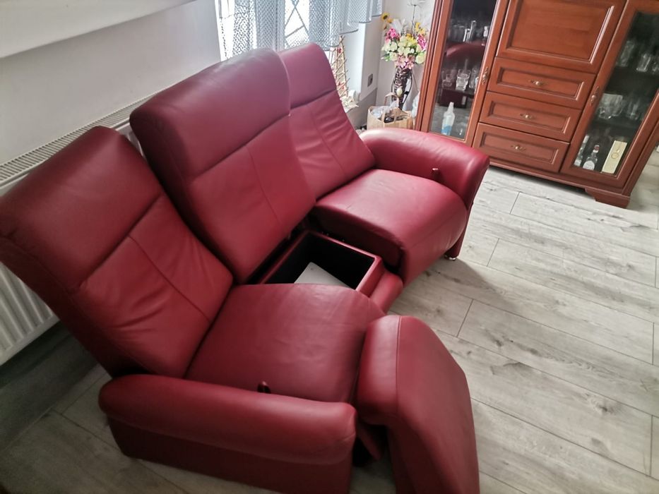 Kinowy skórzany relax relaks, barek.