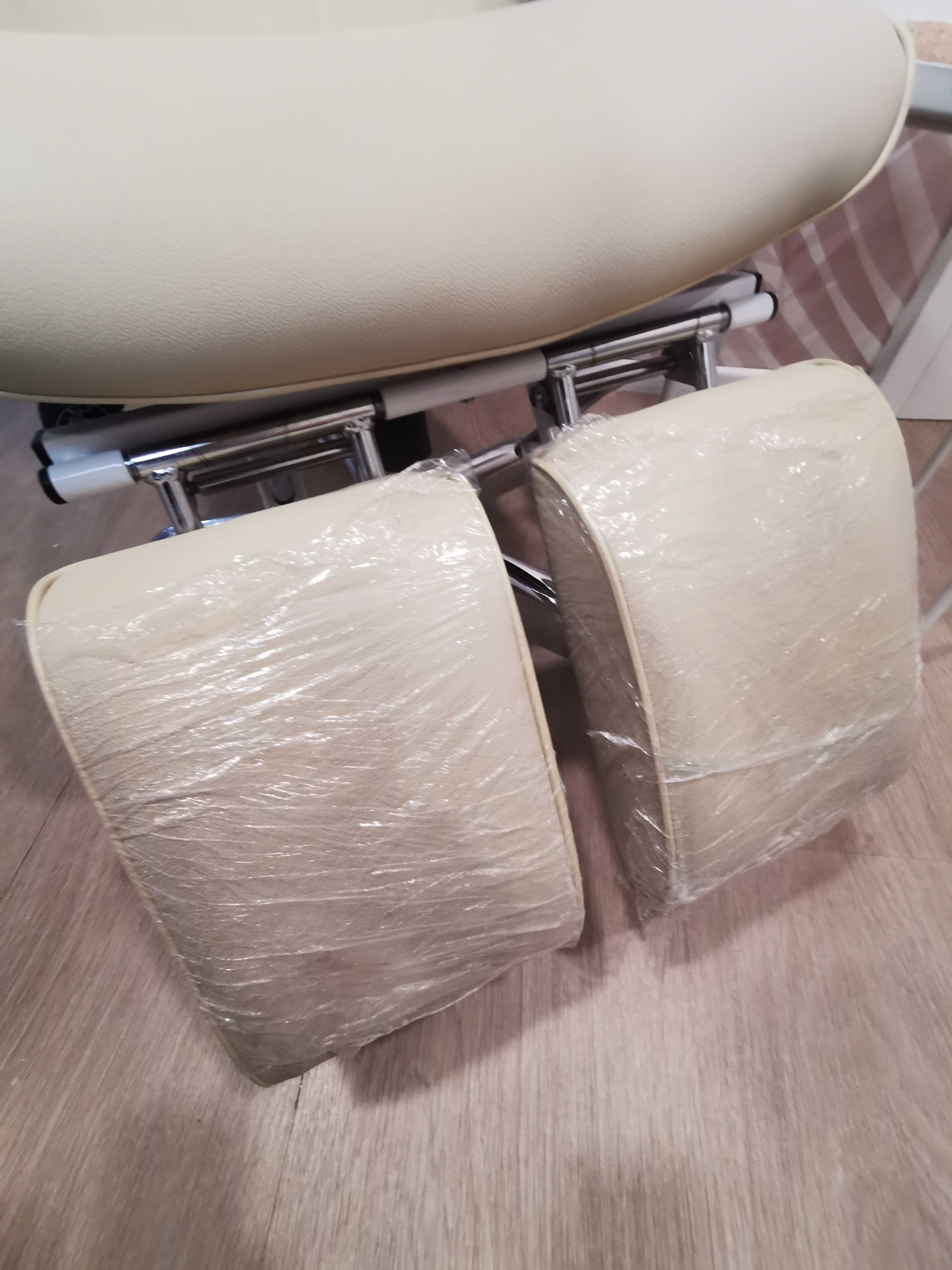 Nowy Fotel do Pedicure z podnóżkiem