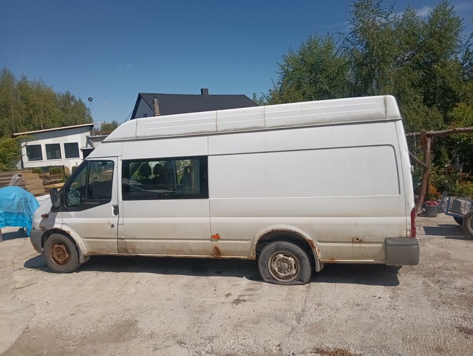 Transit blaszak 2.4 TDCi max doka 2006 hak, uszkodzony brygadowka bus