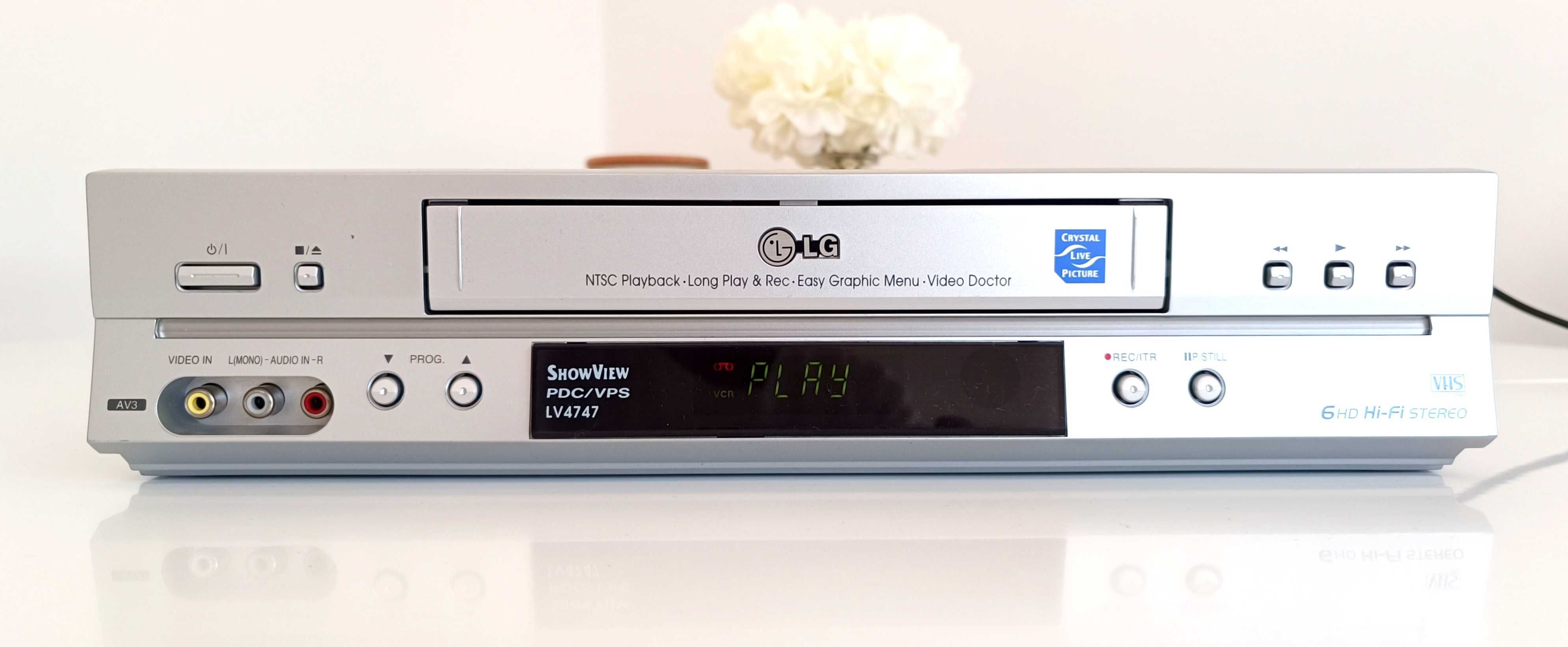 LG LV4747 stereofoniczny 6 głowicowy magnetowid VHS 6 HD HI-FI STEREO