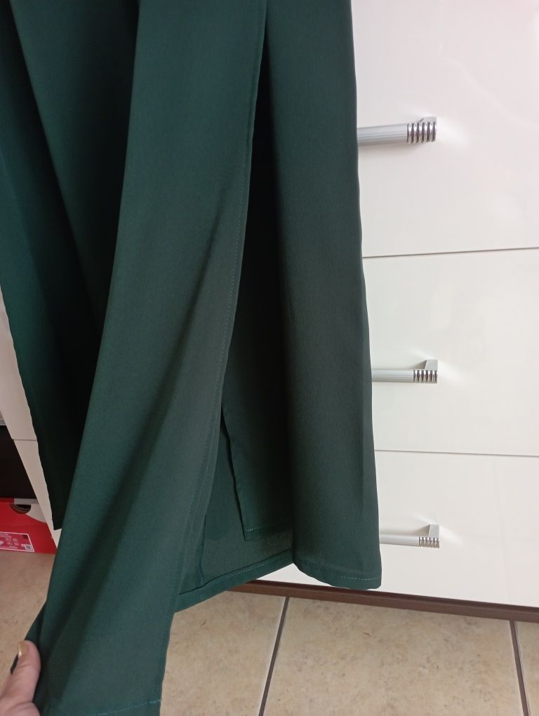Spodnie butelkowa zieleń H&M
