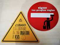 Placas decorativas de sinalização, em alto relevo, novas