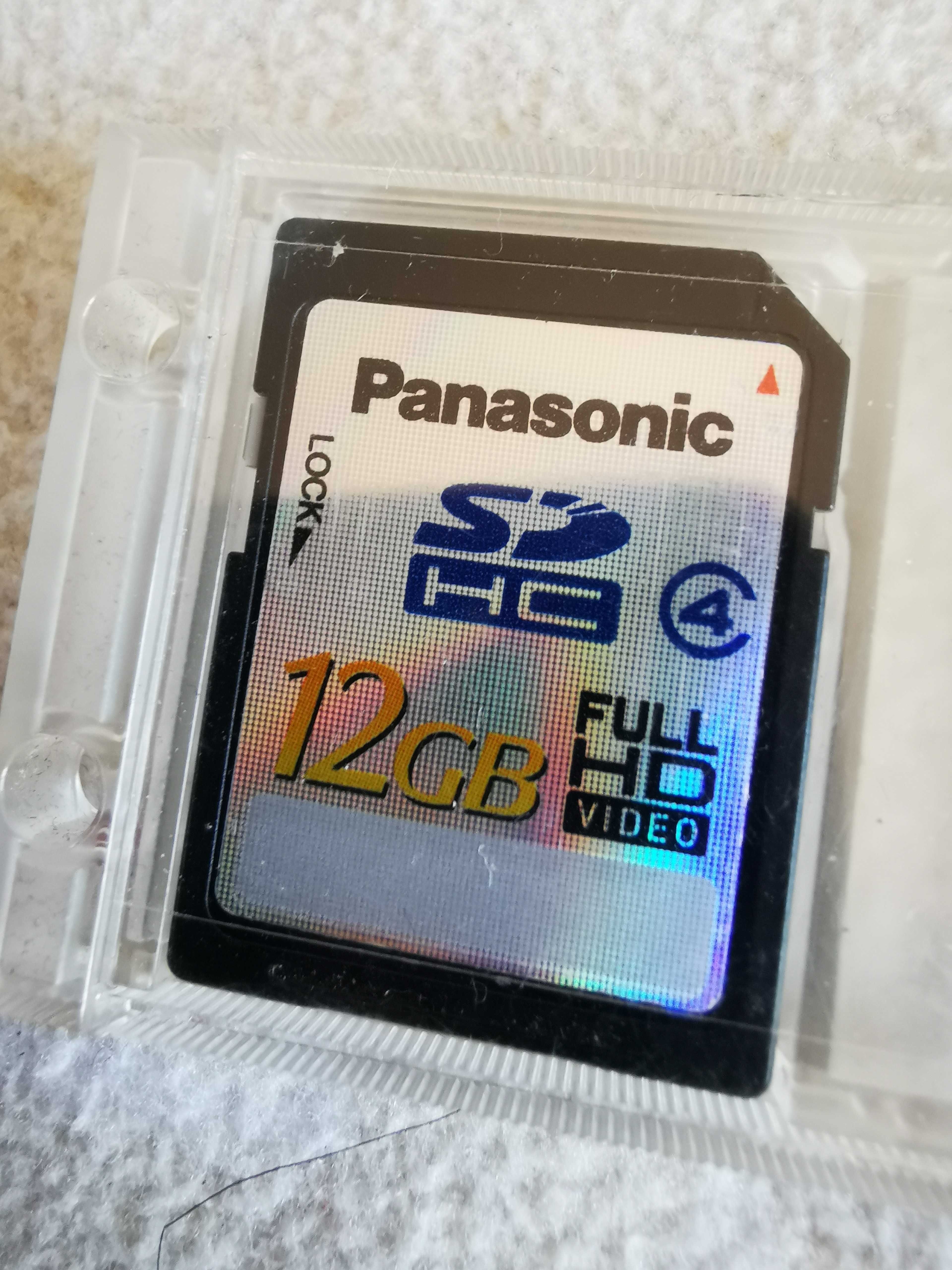 2 cartões da Panasonic Classe 4 de 6 gb e 12 gb SDHC Memória Flash