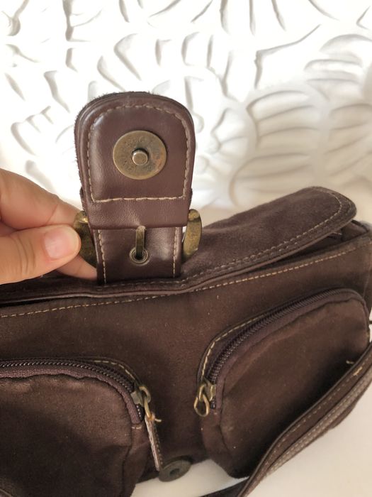 Сумка колір шоколадний, під замш