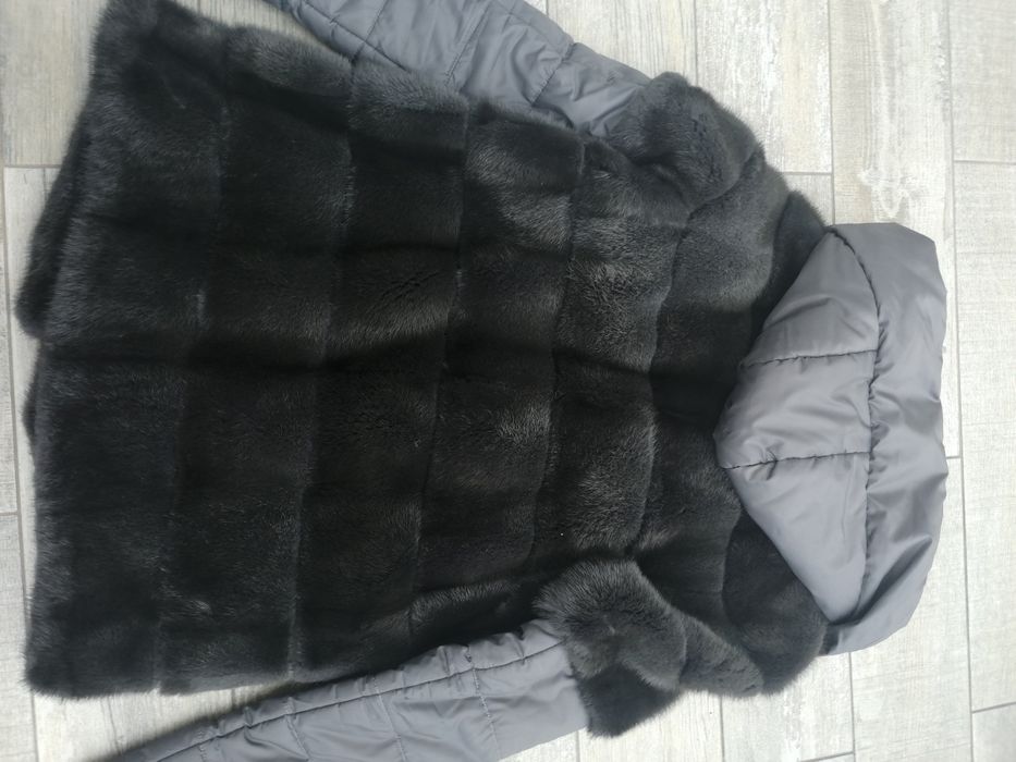 Шуба норкова графіт S-M
