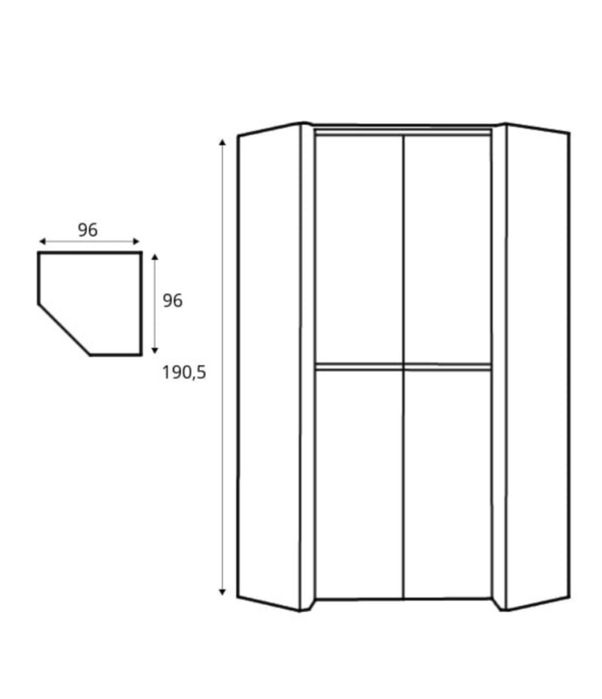 Szafa narożna Agata Angel