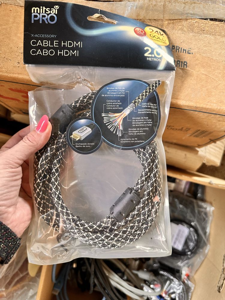 Cabo HDMI Mitsai Pro 24K Gold c 2 mt
