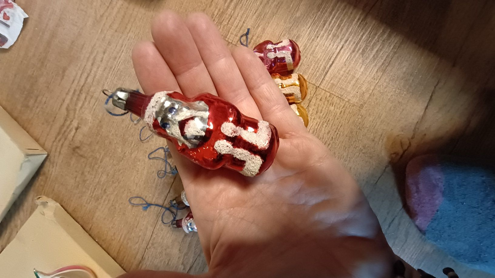 Bombki stare choinkowe Mikołaje 12 szt
