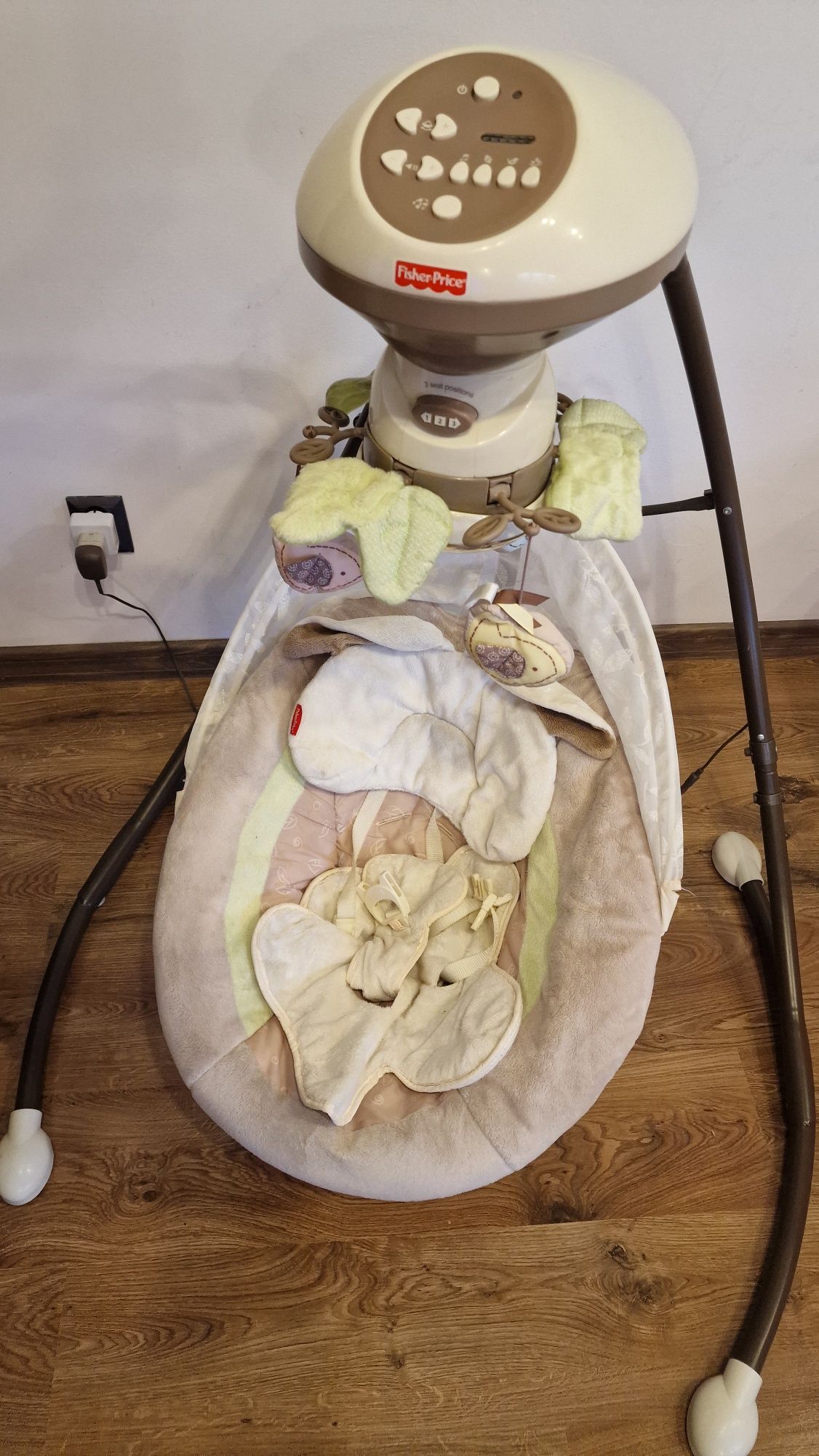 Huśtawka bujadełko dla dziecka Fisher Price Cradle n swing -  bujadło