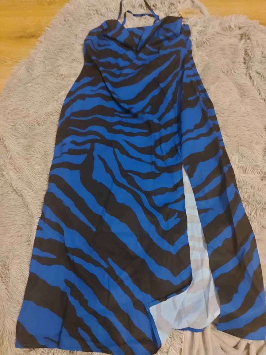 Sukienka damska midi zebra xl