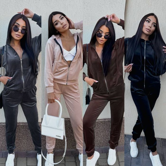 ‼️ Жіночий велюровий костюм: кофта на блискавці+джогери. Р. S, M, L