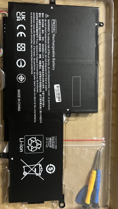 Аккумуляторная батарея 11.4V 4910mAh PK03XL для HP Spectre Pro x360