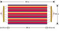 Гамак із планкою 80см/200см.