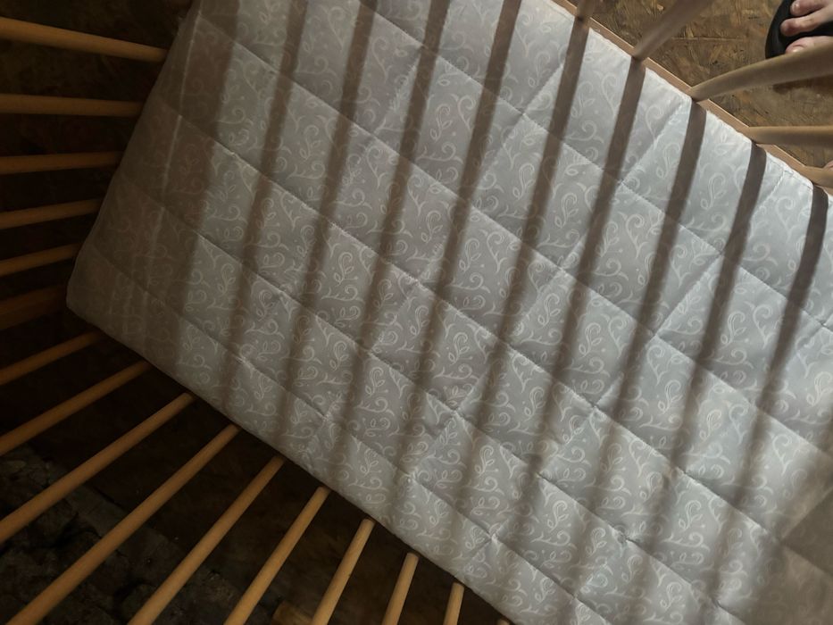 Lozeczko dzieciece bukowe IKEA Singlar z materacem kokosowym