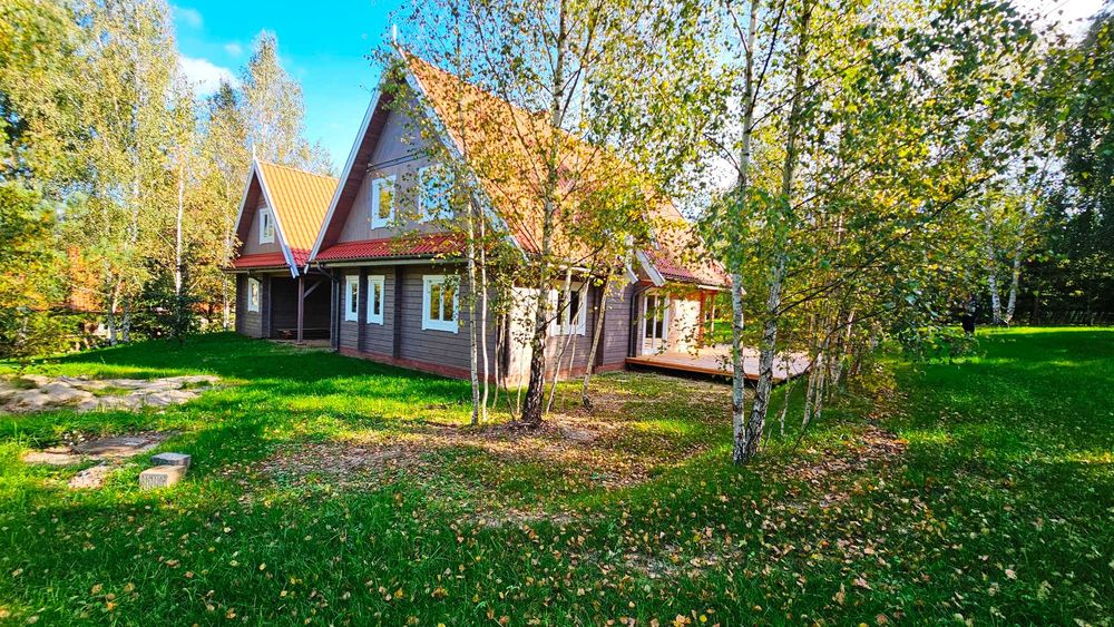 Nowy drewniany dom i działka w atrakcyjnej lokalizacji na Mazurach