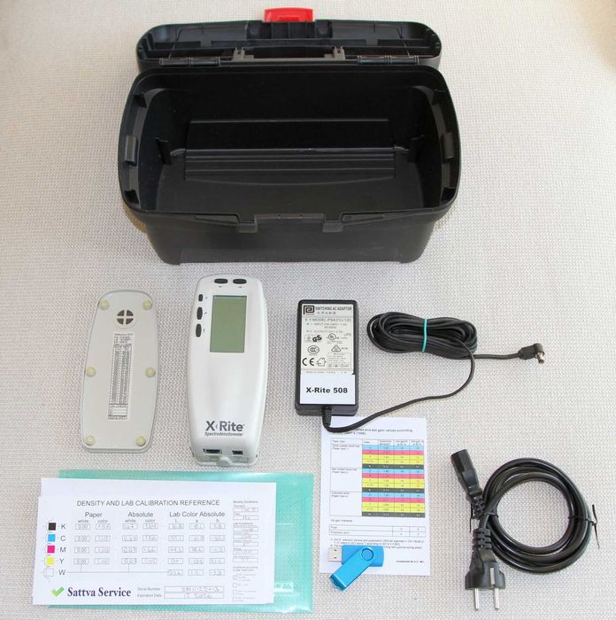 X-Rite 508 спектроденситометр для друкарів, CMYK кольори денситометр %
