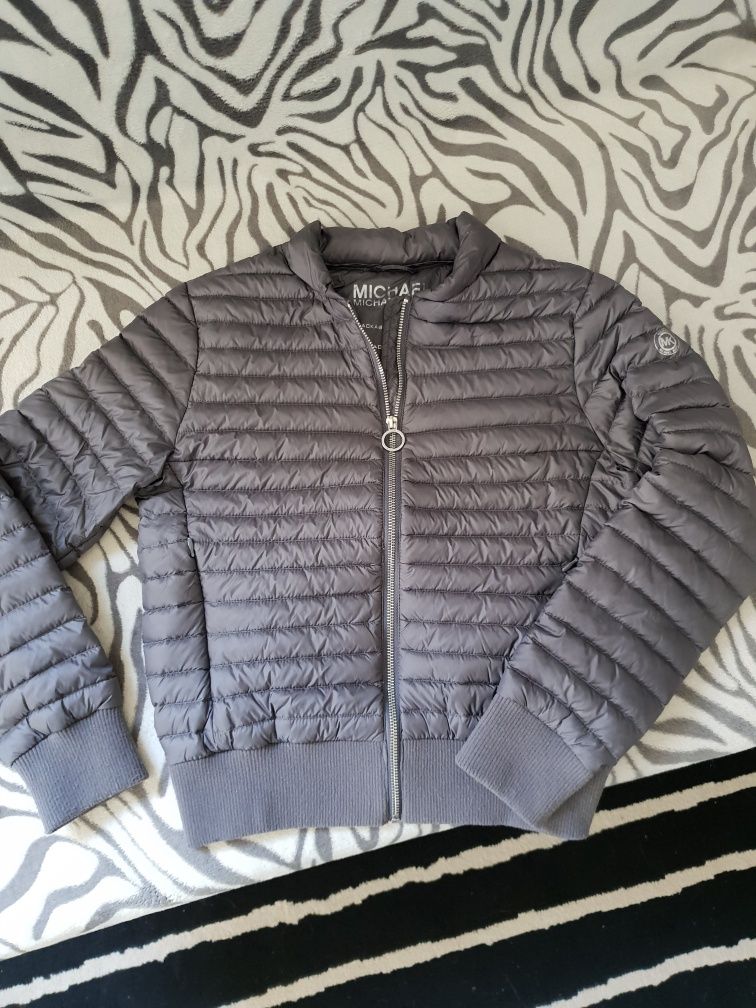 Szara, puchowa kurtka Michael Kors, rozm. XS