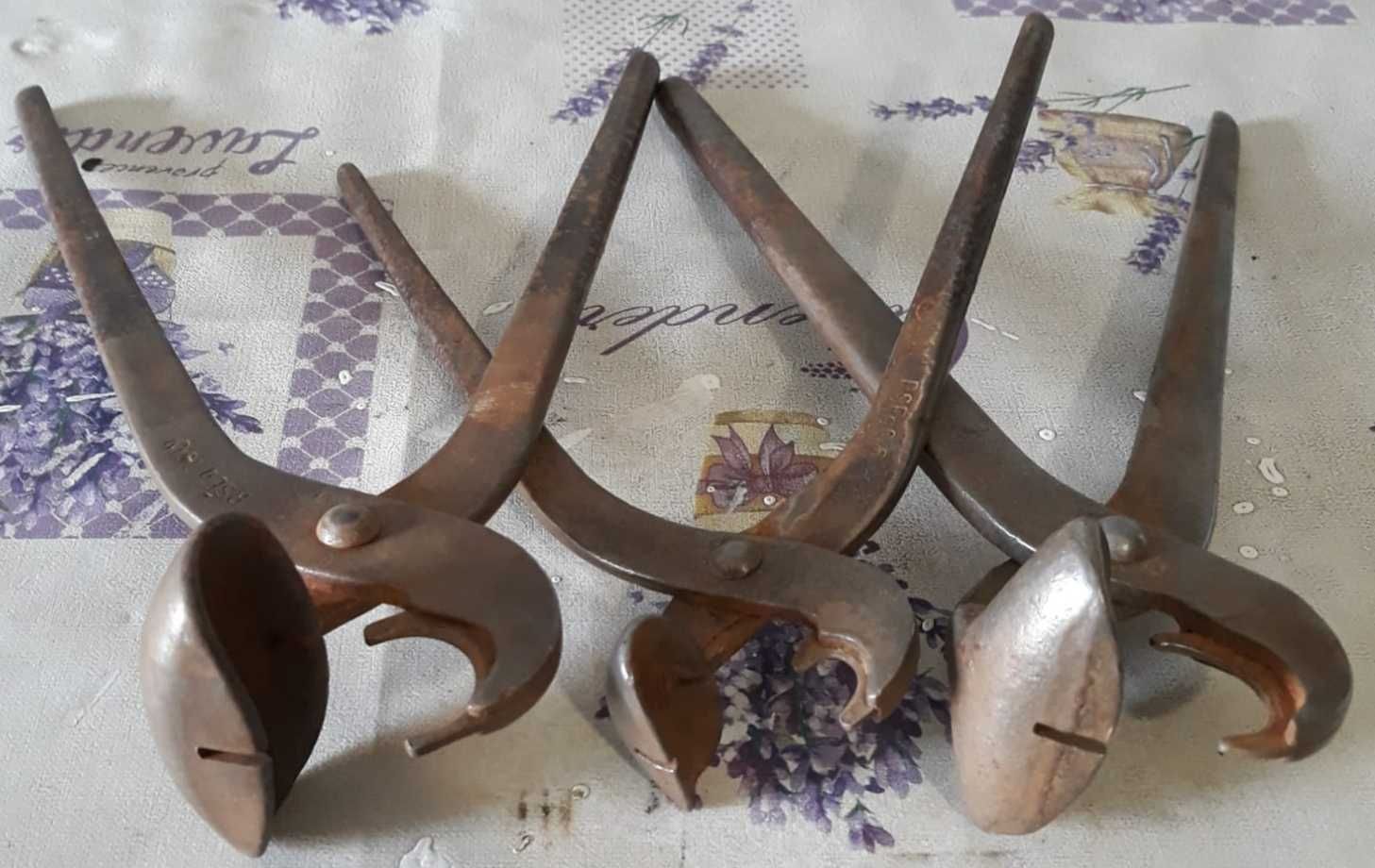 Stare kleszcze do gięcia rur (3 szt.)