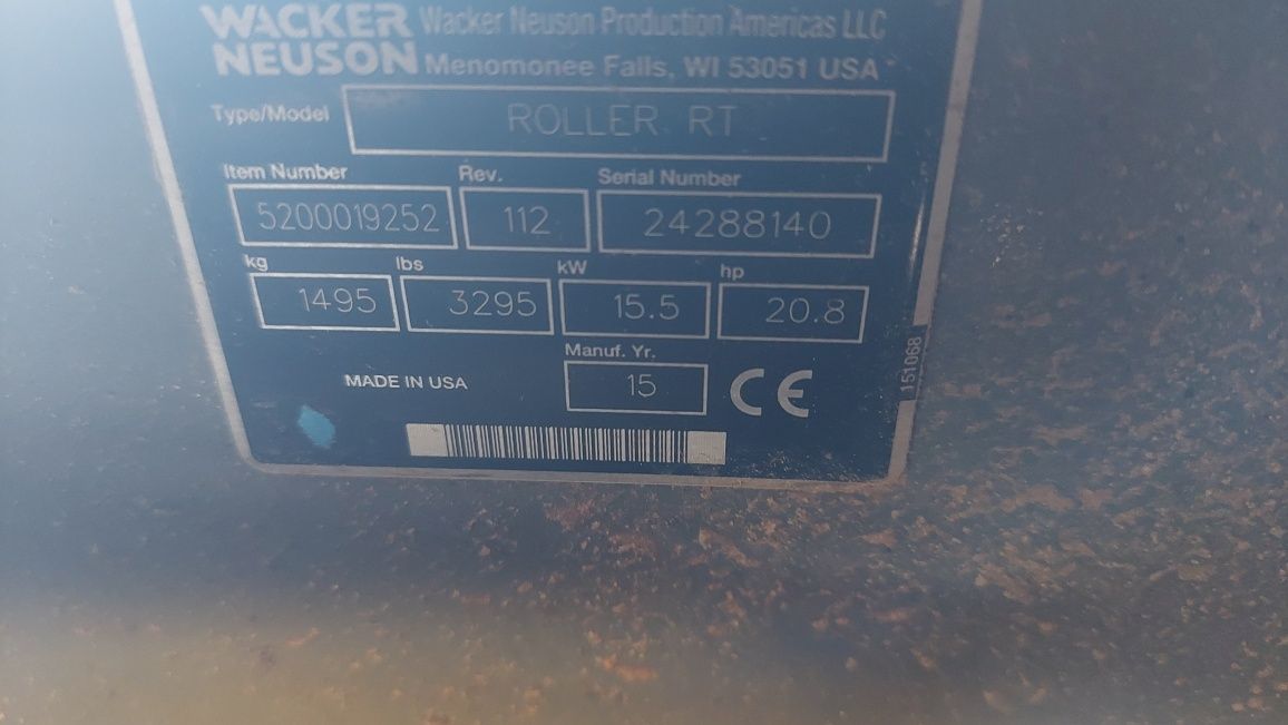 Walec Wacker Neuson RT SC3 kołkowany 2015r