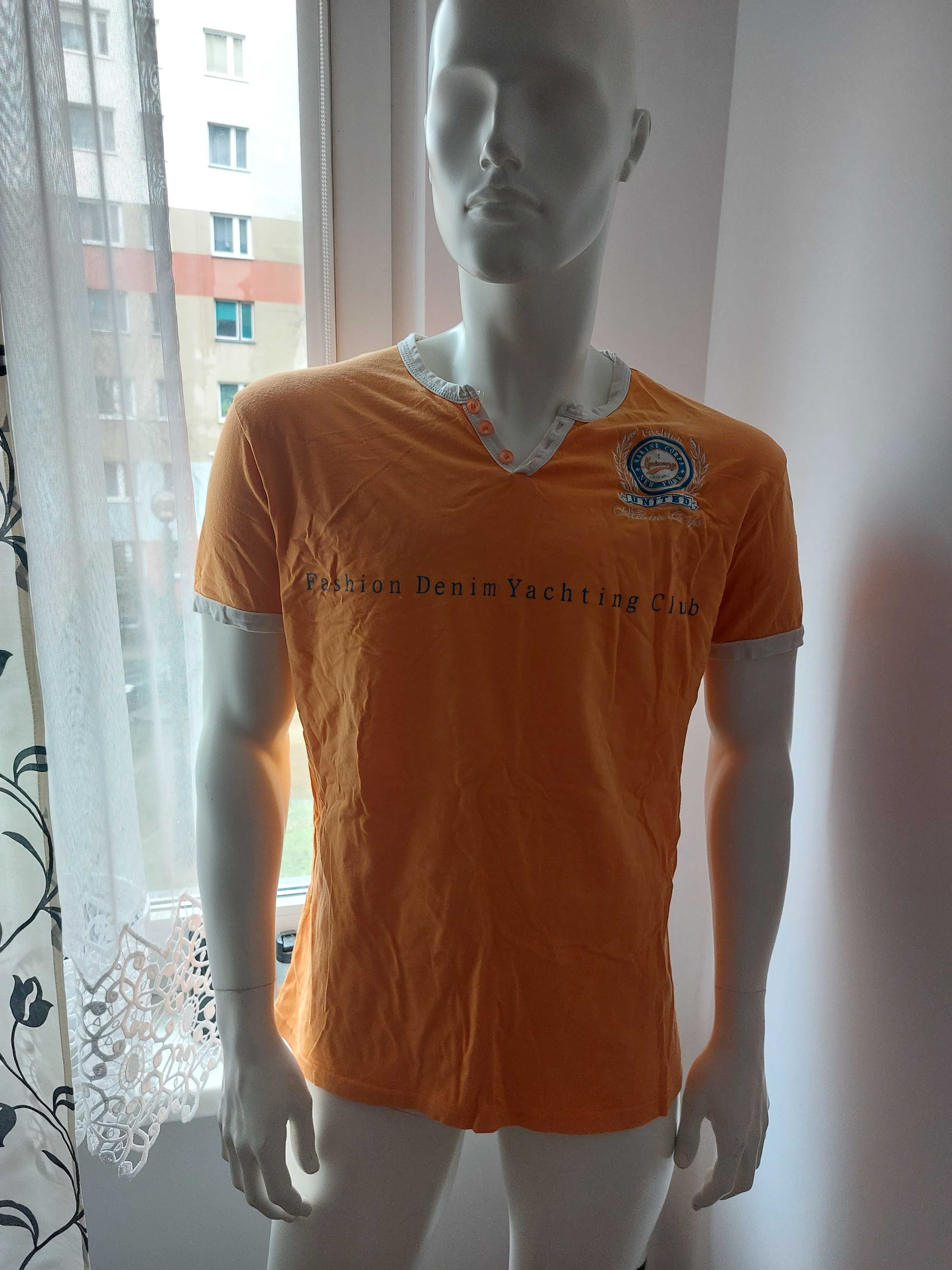 T-shirt pomarańczowy Marine Corps