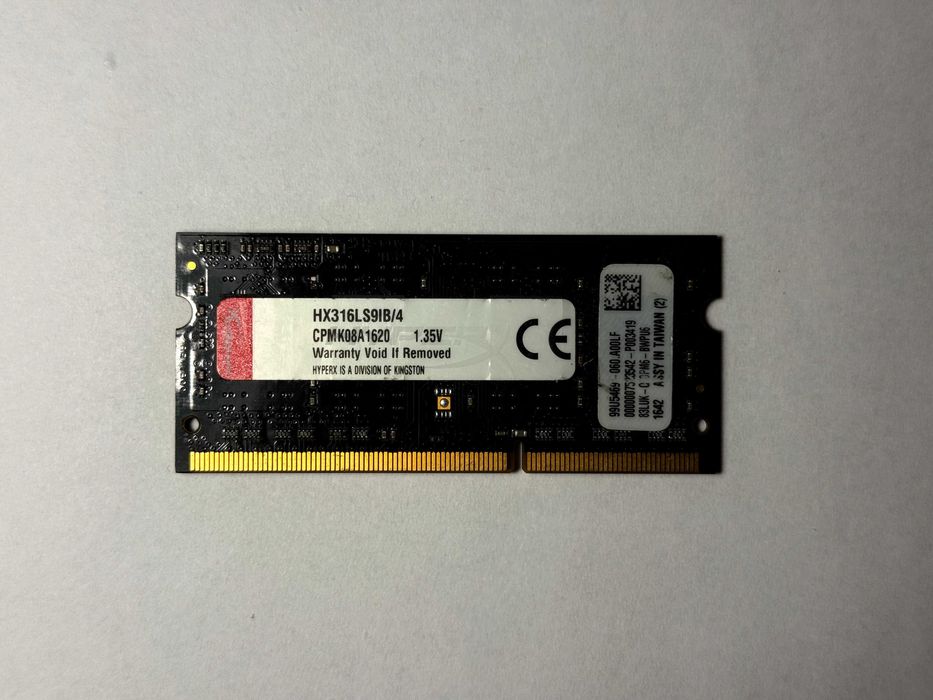 Pamięć RAM HyperX HX316LS9IB/4 4 GB DDR3 SODIMM