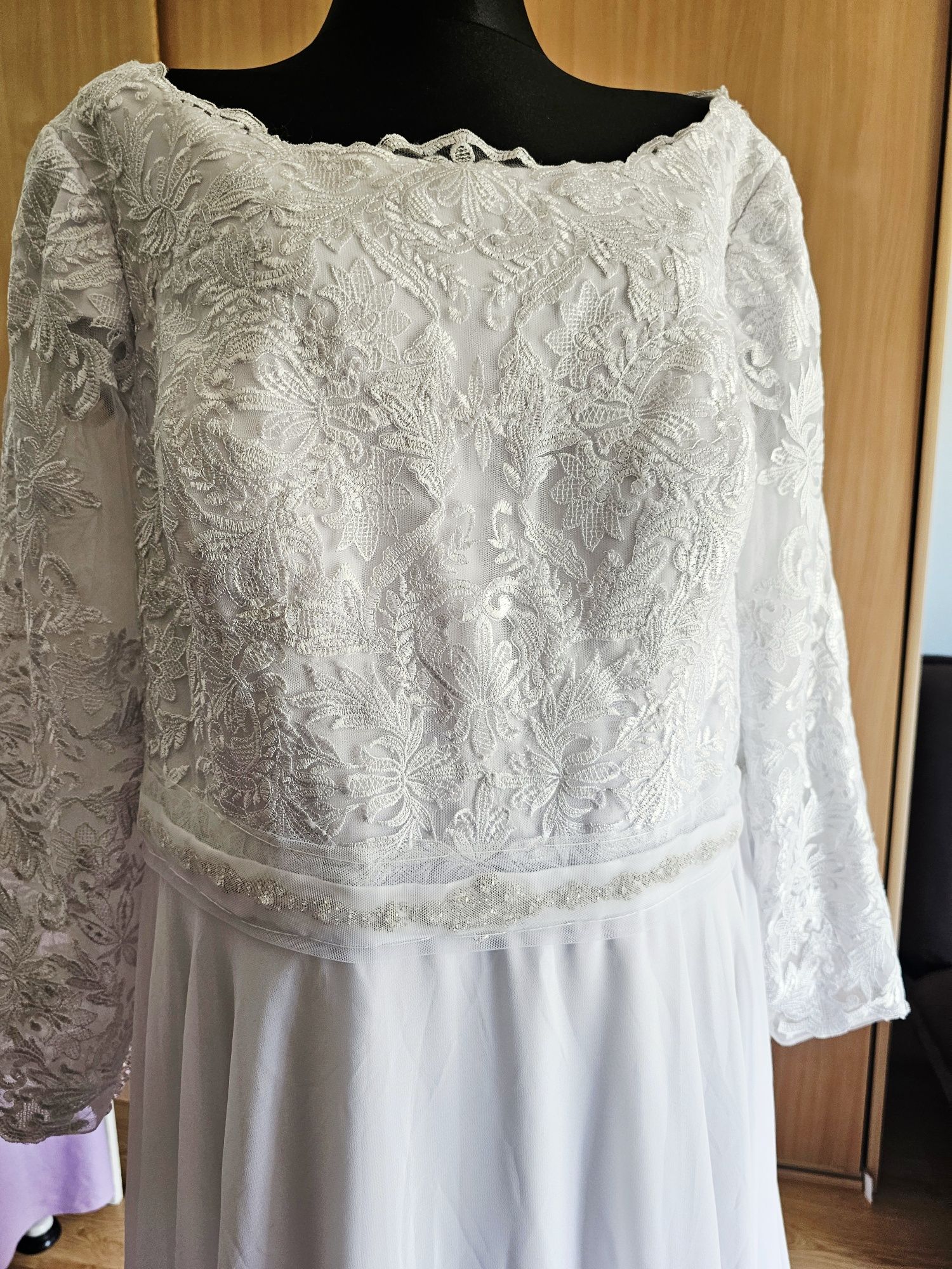 Piękna zjawiskowa biała suknia ślubna plus size r.4Xl JJ's Hause