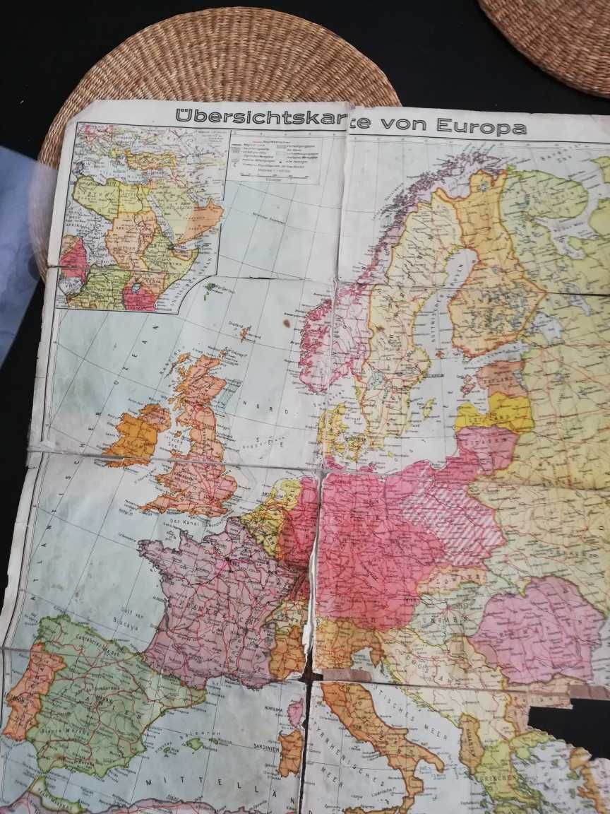 Sprzedam zabytkową mapę Europy z 1940 r. (skala 1: 7 mln)