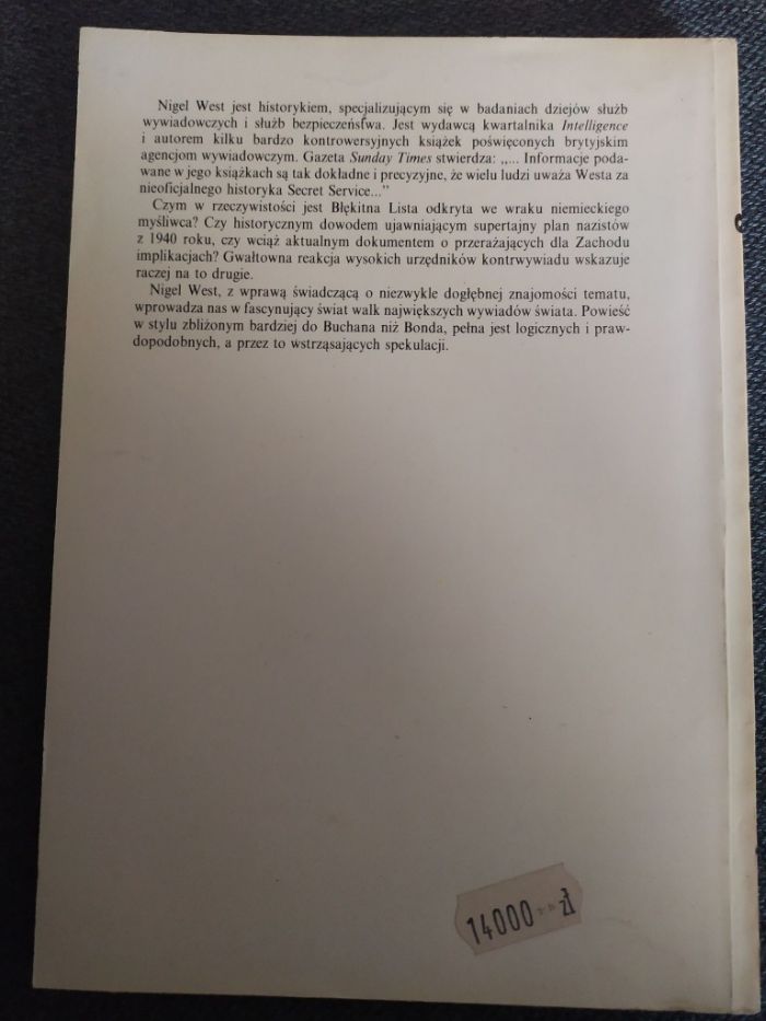 Nigel West - Błękitna lista