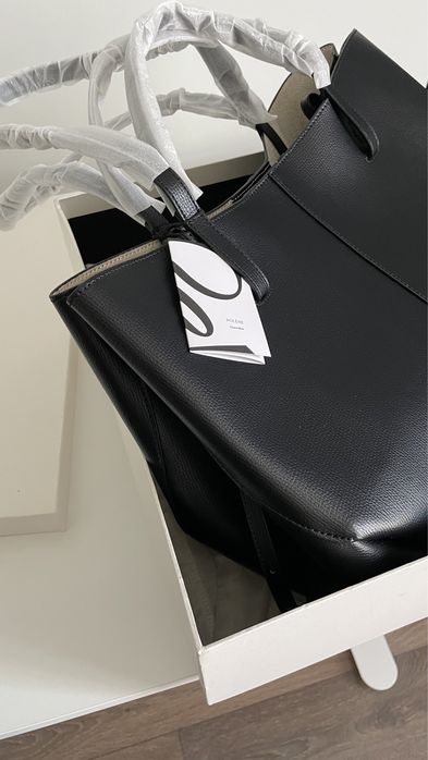 Сумка polene cyme black camel