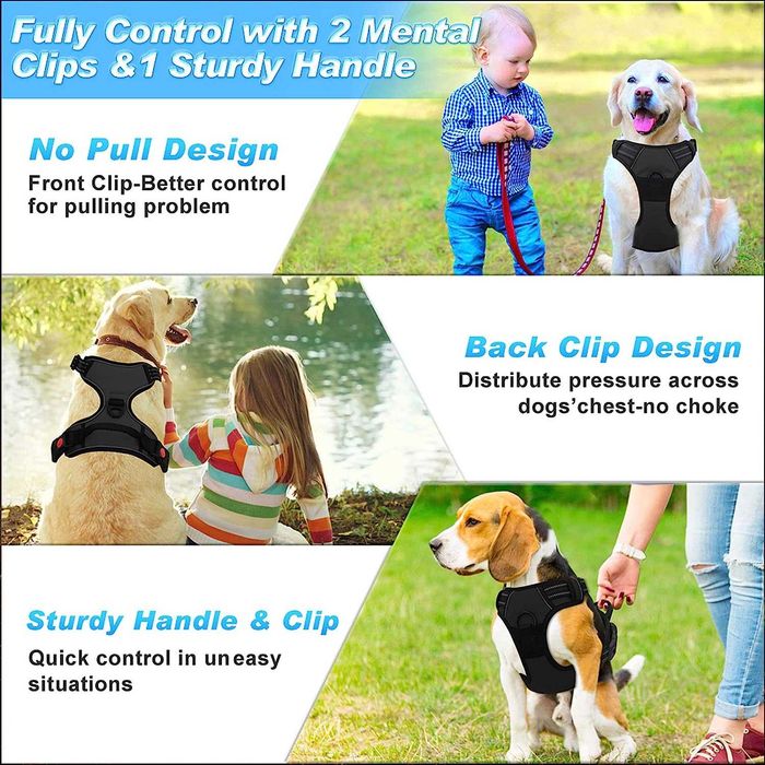 Nowa odblaskowa uprząż dla psa / szelki / smycz ! L ! 1016 ! OKAZJA!