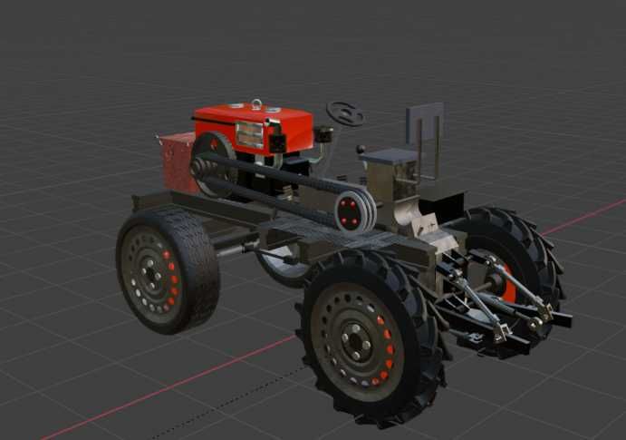 3D Модель трактора переробки