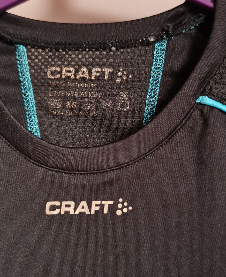 Koszulka sportowa CRAFT czarną 34 XS tshirt