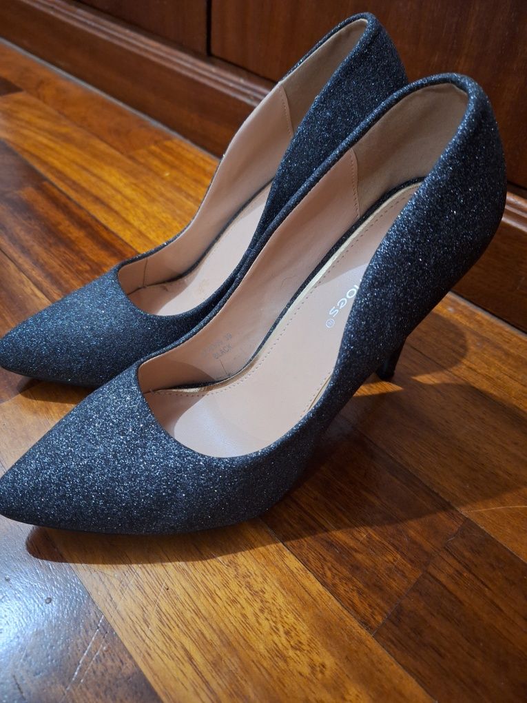 Sapatos Glitter Preto