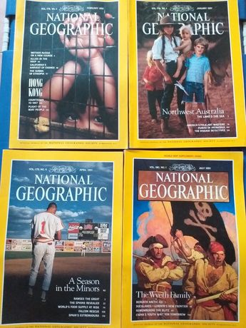 4 revistas National Geographic 1991