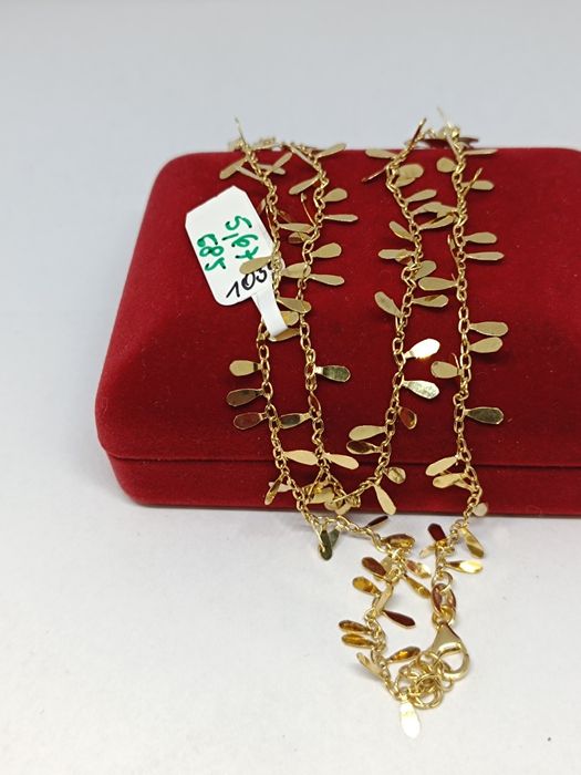 Złoty łańcuszek Finezyjny dł 45-47cm, złoto próby 585