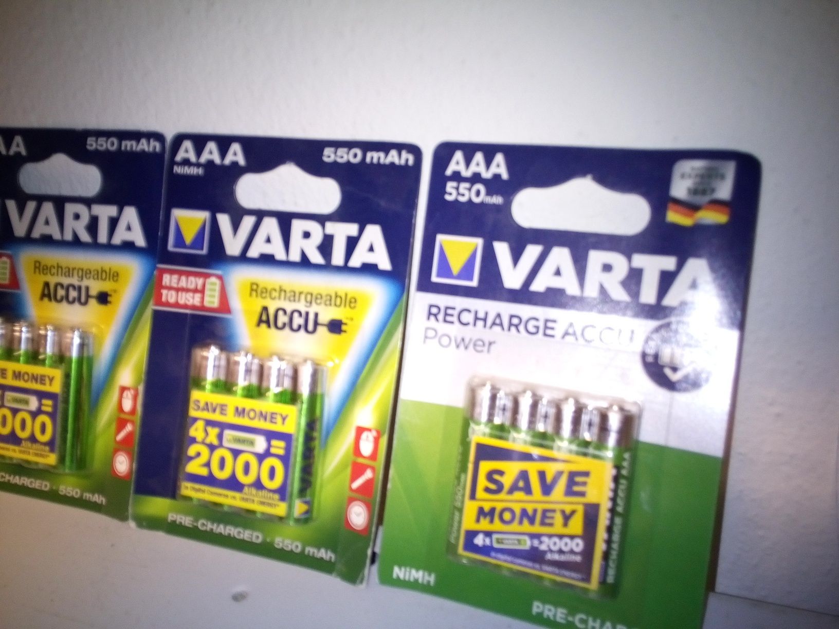 Baterie Akumulatory Varta AAA 550 mAh orginalne cena za szt. Wyprzedaż