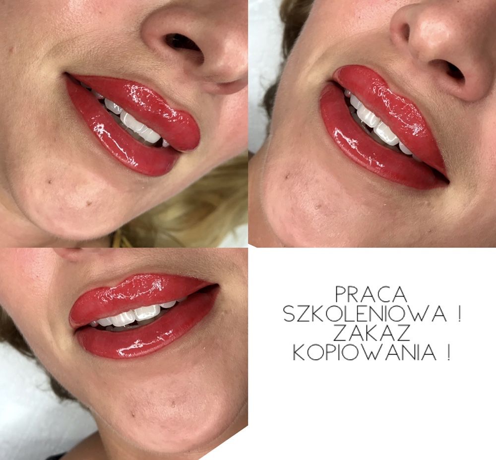 Usta Czerwiec Modelki na Makijaż Permanentny Ust w Poznaniu