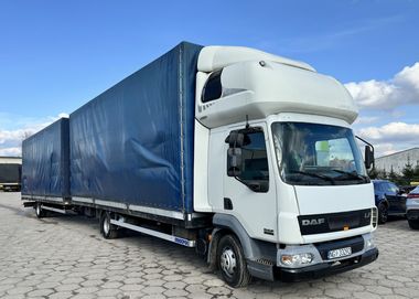 DAF zestaw tandem z przyczepą GNIOTPOL , zamiana