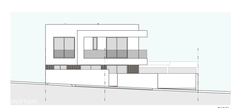 Terreno com projeto para moradia de 3 frentes