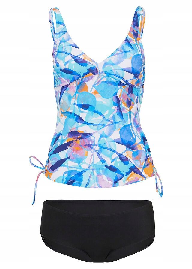 B.P.C tankini wielokolorowe we wzory z czarnymi figami ^44
