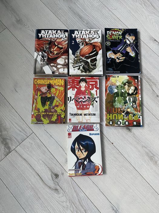 Манга блич атака титанов клинок человек бензопила токийские мстители