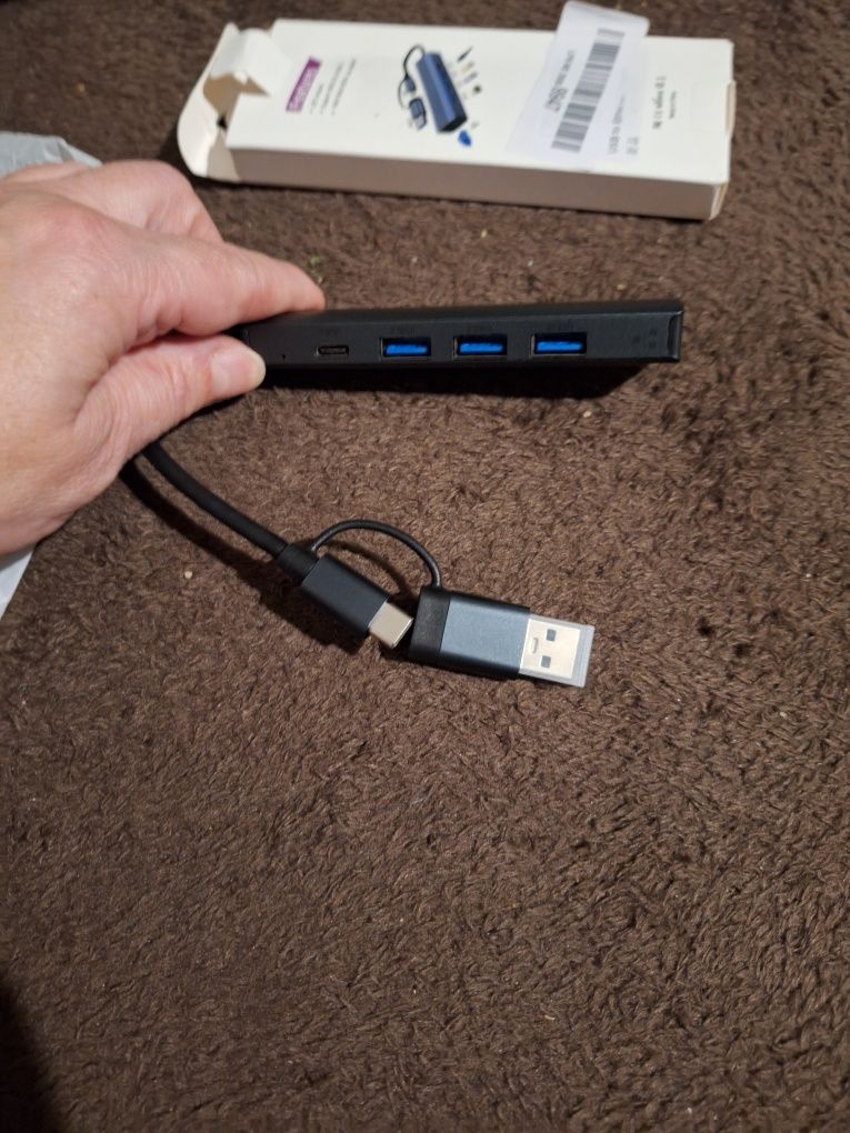 HUB USB3.0 typu USB C do 1000Mps RJ45 USB 3.0 typ-C HUB stacja dokując