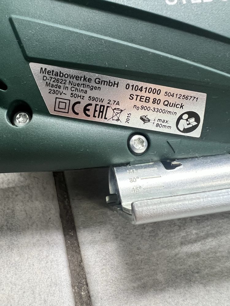 Електролобзик Metabo Steb 80 Quick