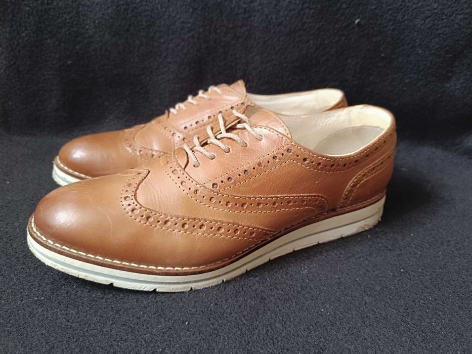Skórzane oksfordki r.40