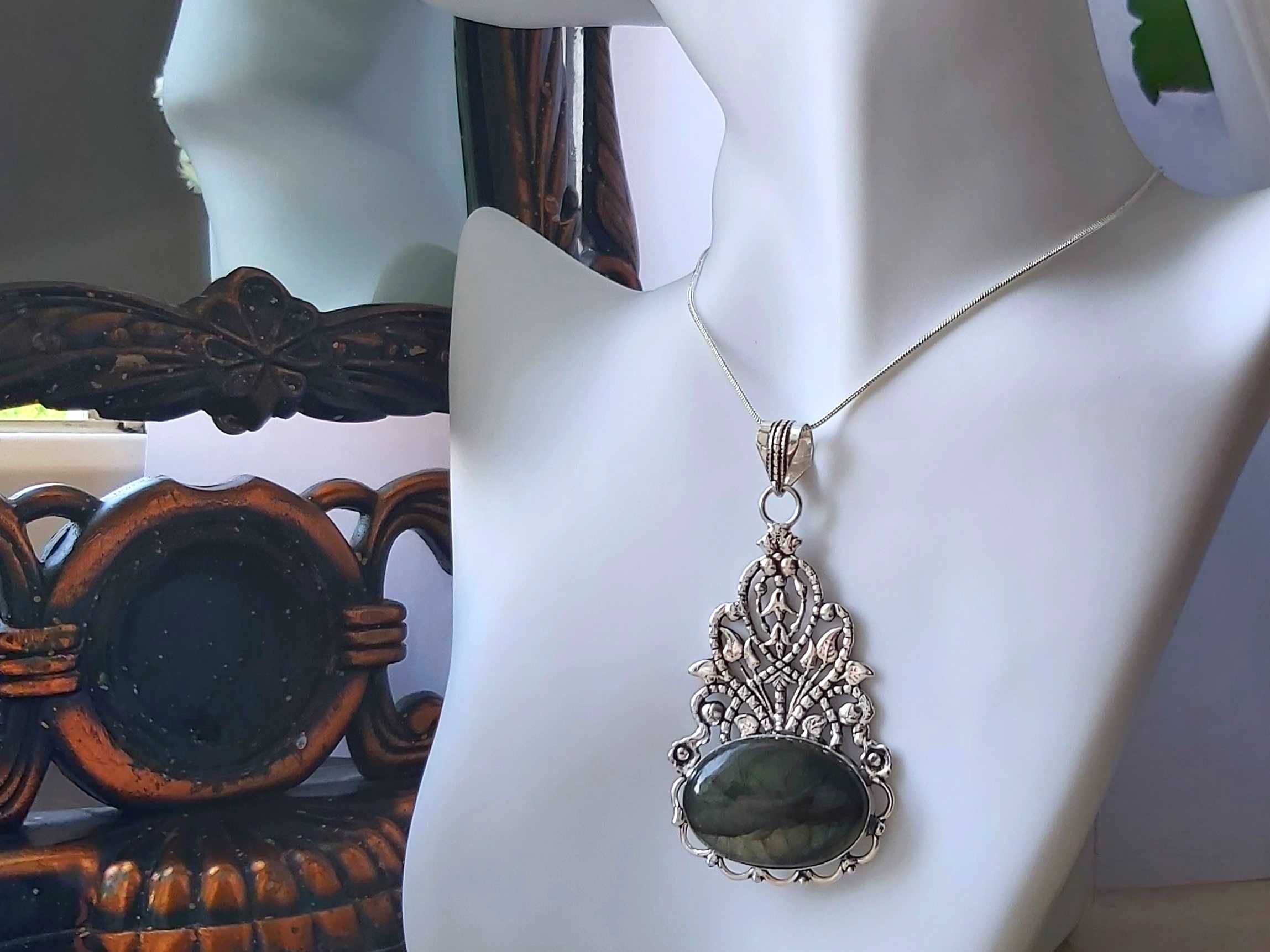 Wisior _Labradoryt_Indie_handmade_  75