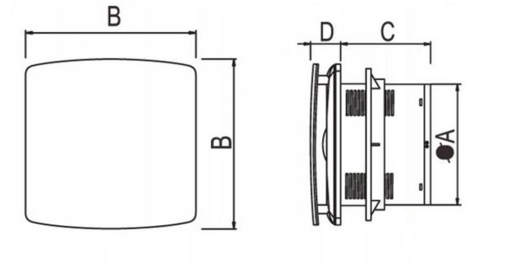 Вентилятор витяжка для ванної EBERG AXI 100 см із зворотнім клапаном