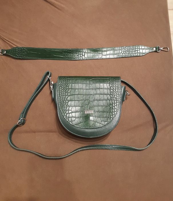 Torebka Ryłko zielona skóra