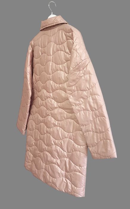 Damska lekka pikowana kurtka wiosenna jesienna pudrowy róż Polwar 40/L